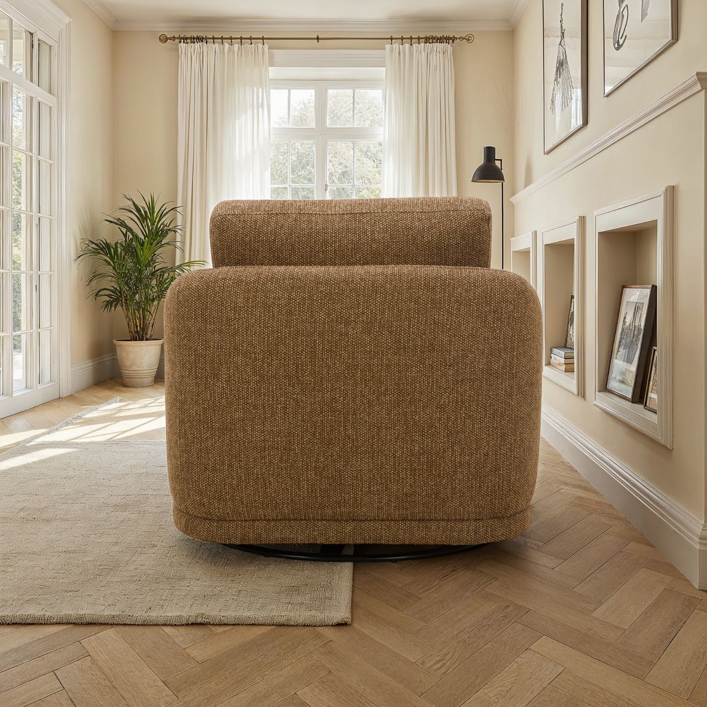 Canapé d'angle / fauteuil en tissu anti tache - EVEREST