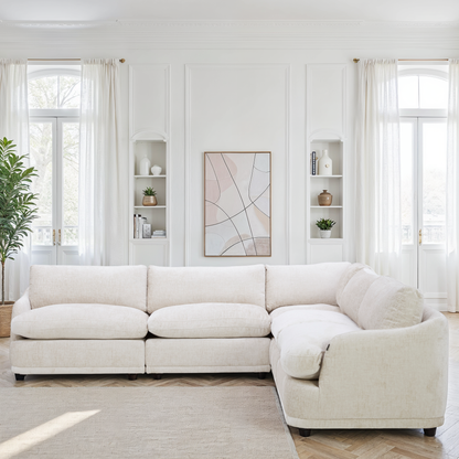 Canapé d'angle / fauteuil en tissu anti tache - EVEREST