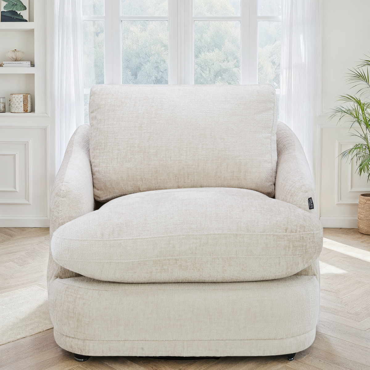 Canapé d'angle / fauteuil en tissu anti tache - EVEREST