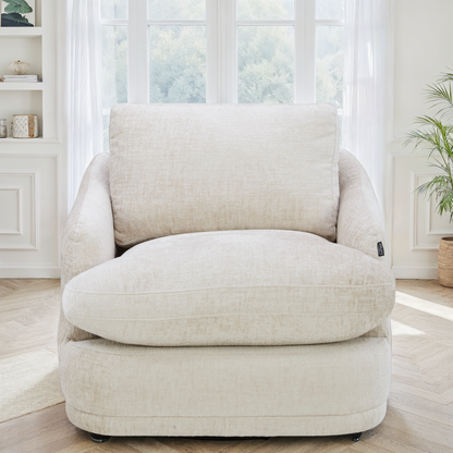 Canapé d'angle / fauteuil en tissu anti tache - EVEREST