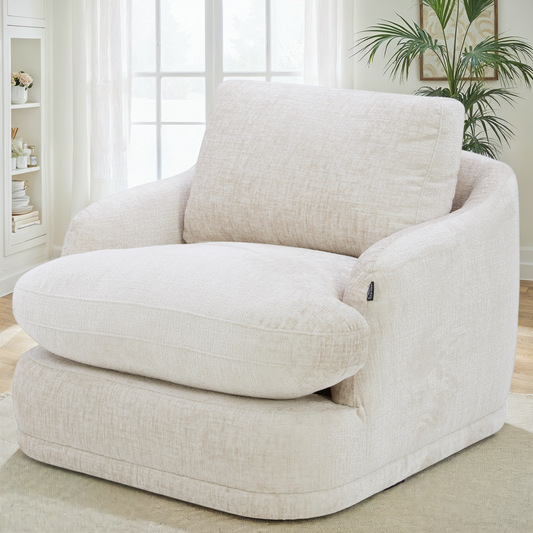 Canapé d'angle / fauteuil en tissu anti tache - EVEREST