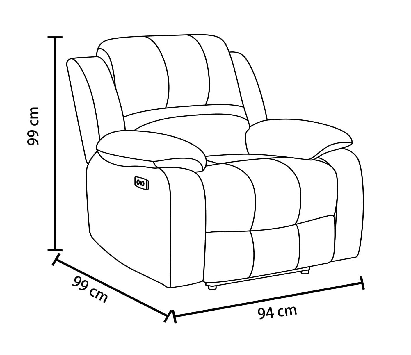 Canapé / fauteuil en tissu anti tache relax super confortable - ROMÉO