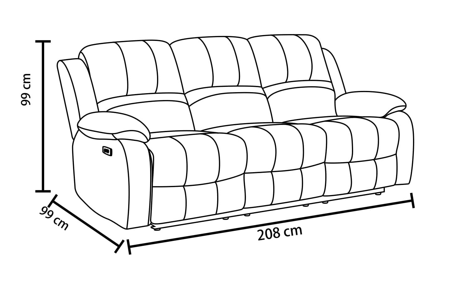 Canapé / fauteuil en tissu anti tache relax super confortable - ROMÉO