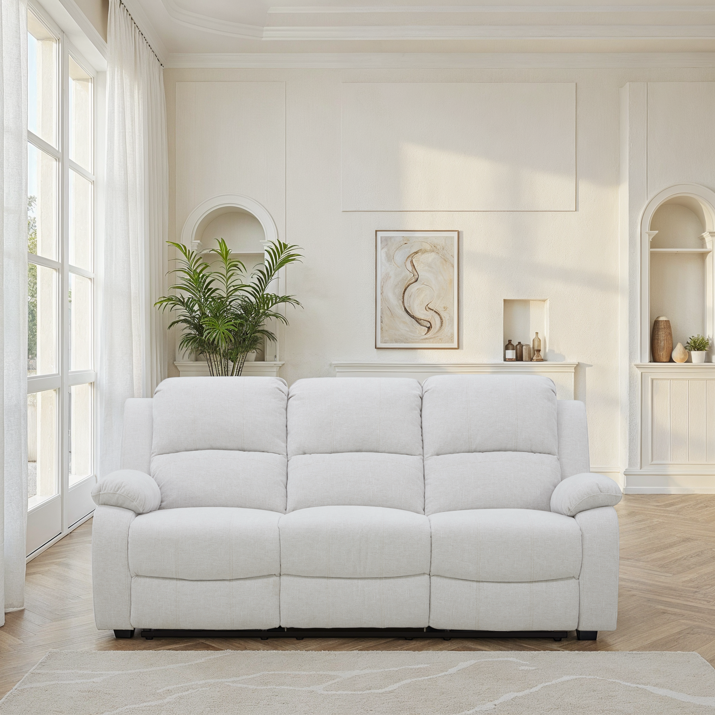 Canapé / fauteuil en tissu anti tache relax super confortable - ROMÉO