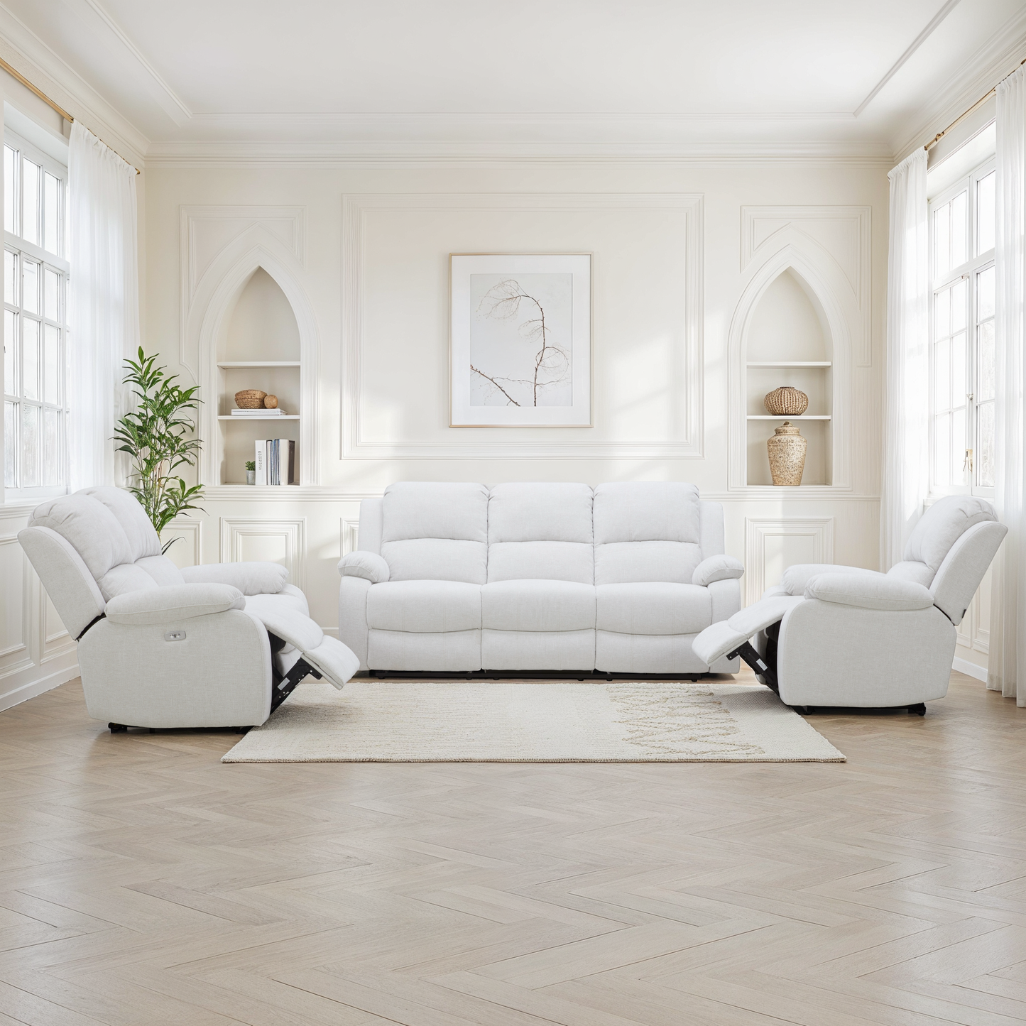 Canapé / fauteuil en tissu anti tache relax super confortable - ROMÉO