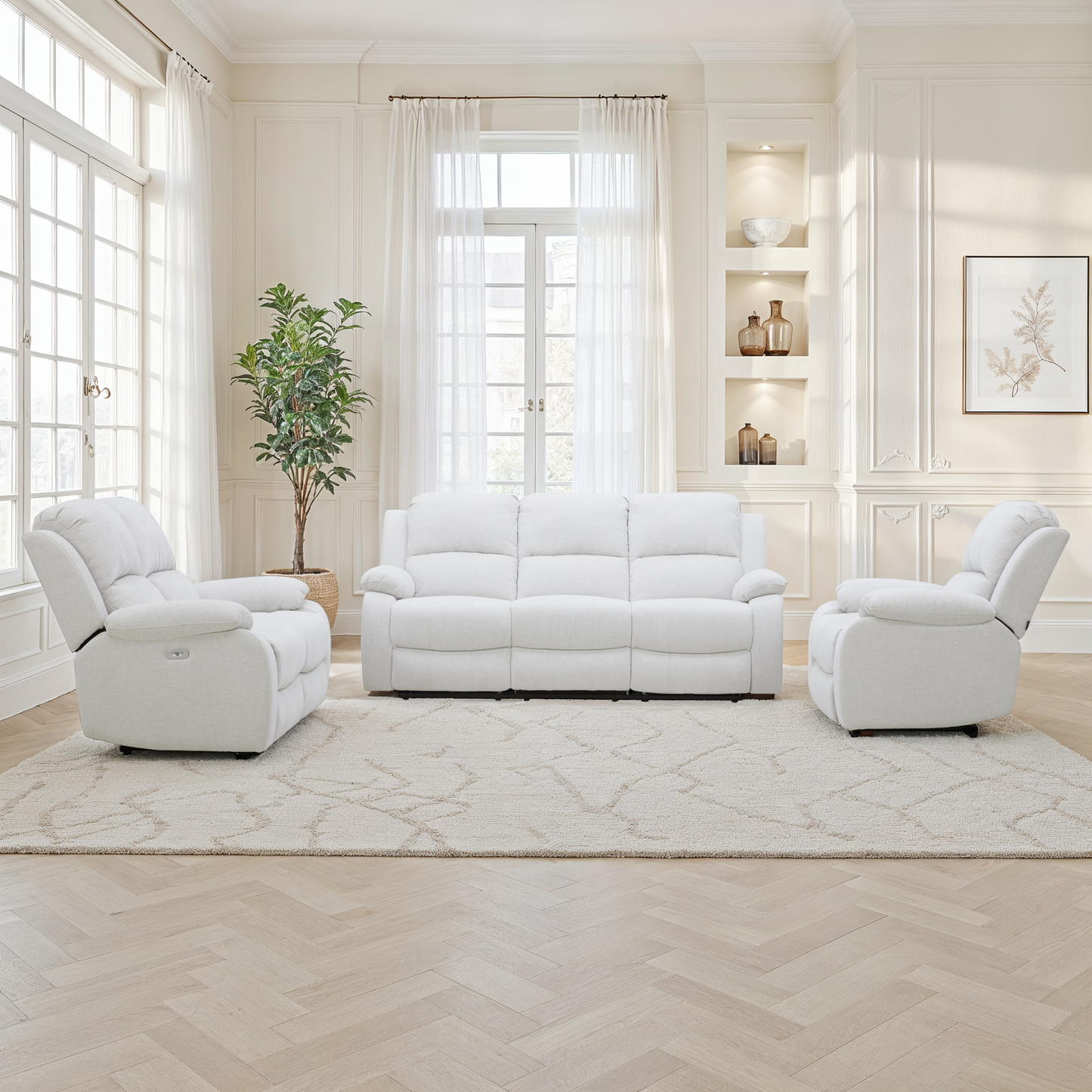 Canapé / fauteuil en tissu anti tache relax super confortable - ROMÉO