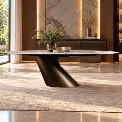 Table à manger avec plateau en céramique, 240x120xH75CM - KAIZEN