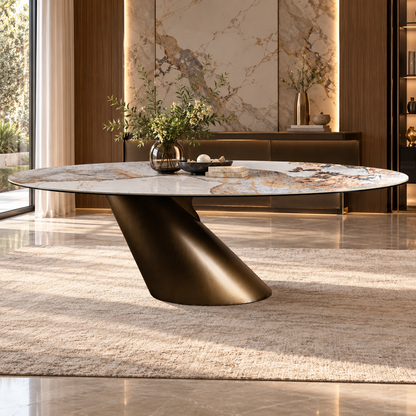 Table à manger avec plateau en céramique, 240x120xH75CM - KAIZEN