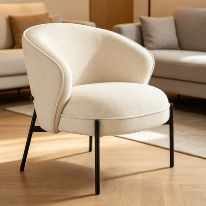 Fauteuil d'appoint en tissu anti tache, 71x77xH71CM - MALIA