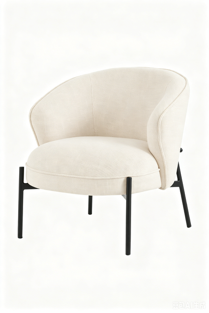 Fauteuil d'appoint en tissu anti tache, 71x77xH71CM - MALIA