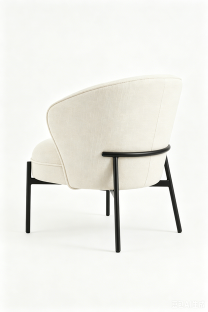 Fauteuil d'appoint en tissu anti tache, 71x77xH71CM - MALIA