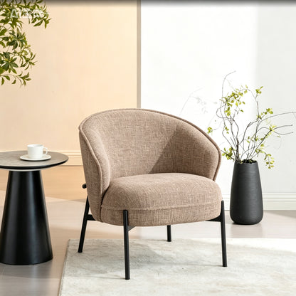 Fauteuil d'appoint en tissu anti tache, 71x77xH71CM - MALIA