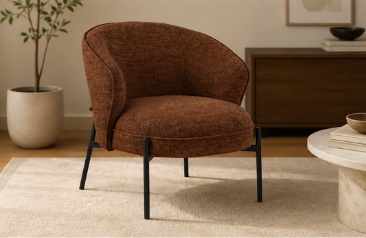 Fauteuil d'appoint en tissu anti tache, 71x77xH71CM - MALIA