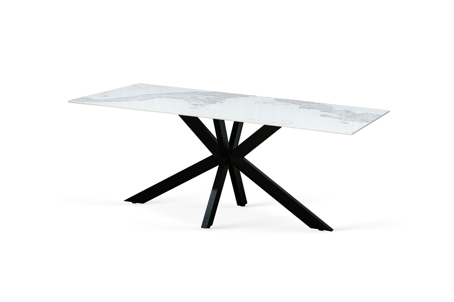 Table à manger plateau en ceramique rectangulaire, H76CM - PILAR