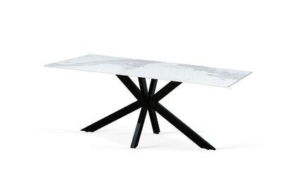 Table à manger plateau en ceramique rectangulaire, H76CM - PILAR