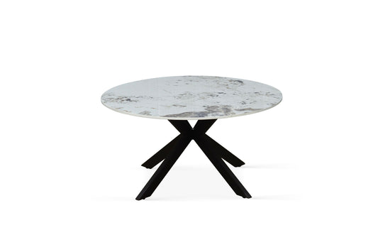 Table basse plateau en ceramique ronde, H45CM - PILAR