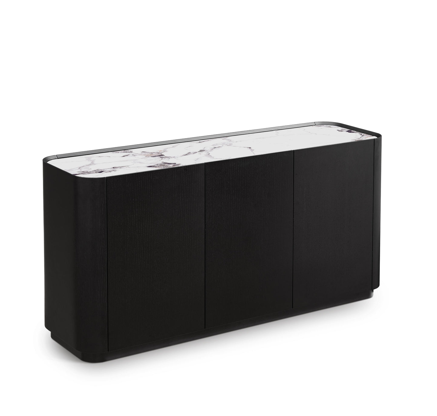 Buffet en particules de bois plateau céramique, H80,7CM - NERO