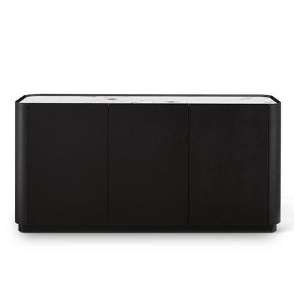 Buffet en particules de bois plateau céramique, H80,7CM - NERO