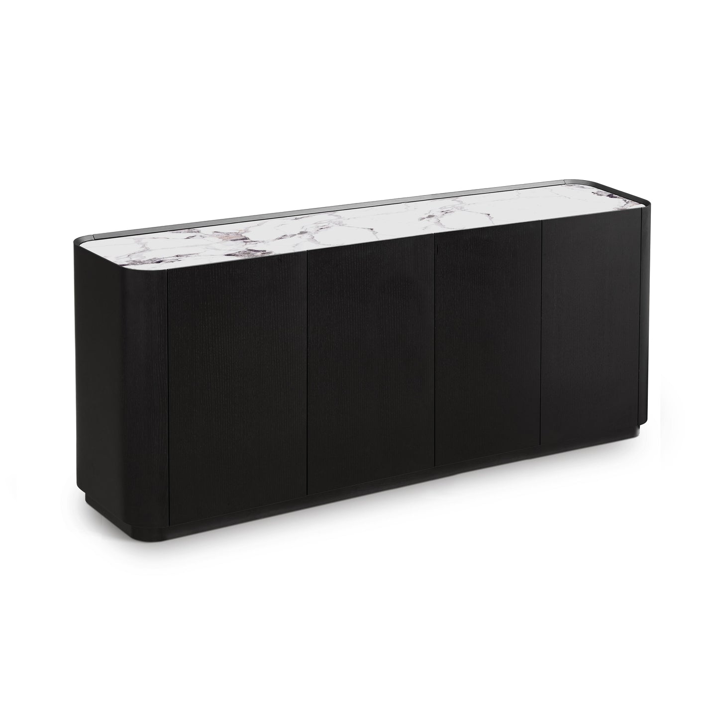 Buffet en particules de bois plateau céramique, H80,7CM - NERO
