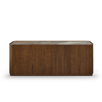 Buffet en particules de bois plateau céramique, H80,7CM - NERO