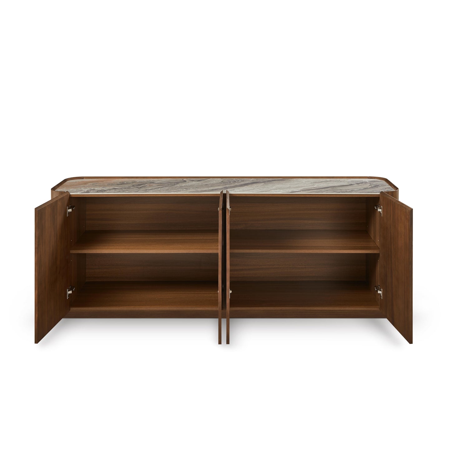 Buffet en particules de bois plateau céramique, H80,7CM - NERO