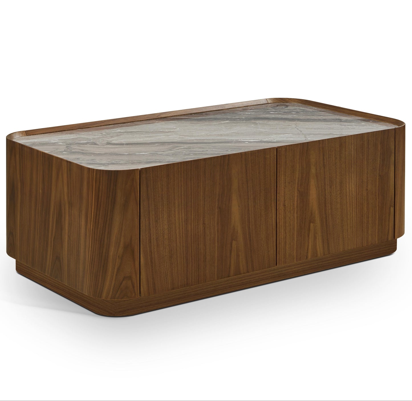 Table basse en particules de bois plateau céramique, 110x60xH38,7CM - NERO