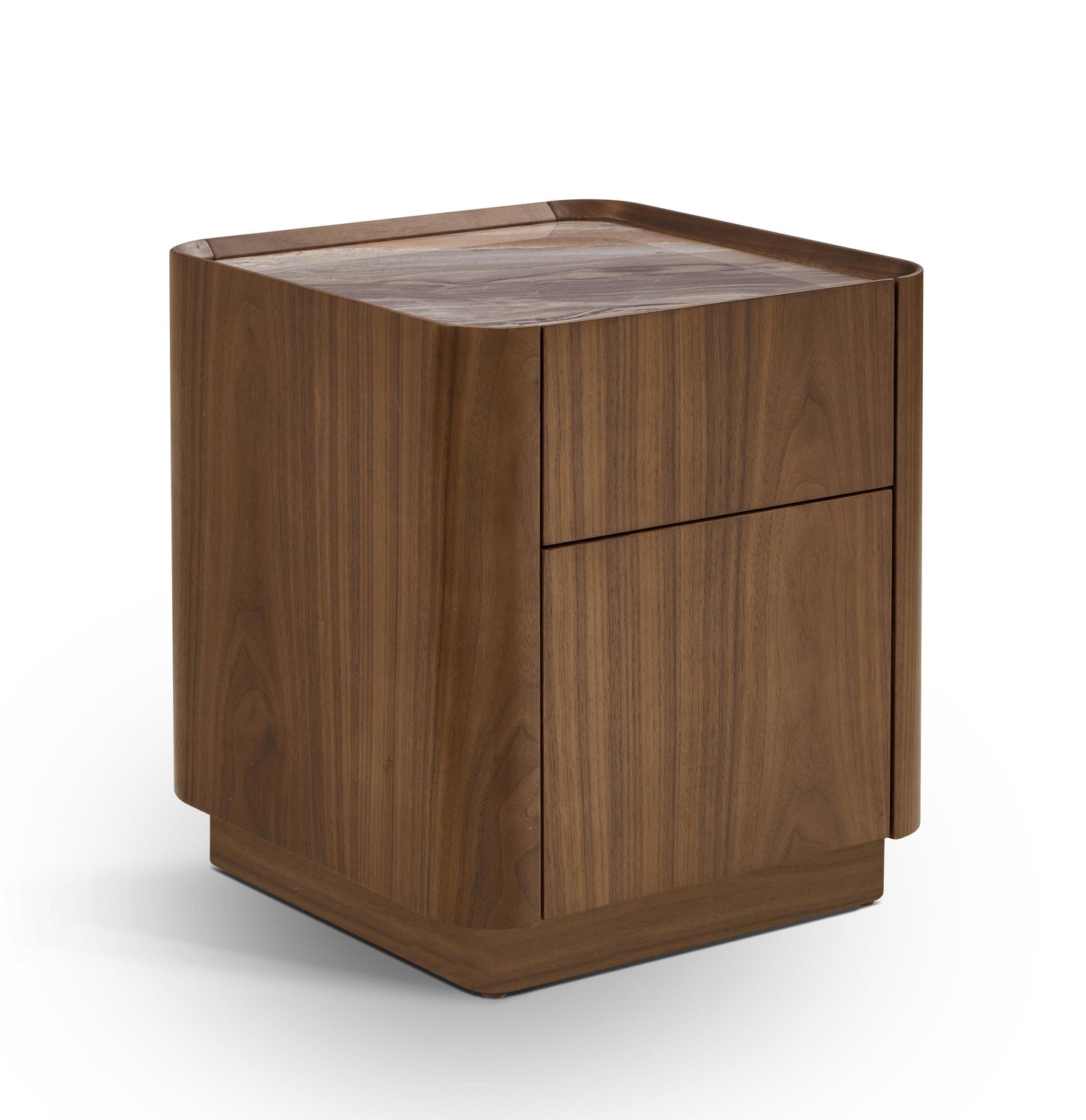 Table basse en particules de bois plateau céramique, 40x40xH45,7CM - NERO