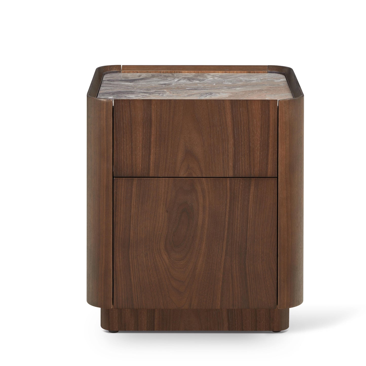 Table basse en particules de bois plateau céramique, 40x40xH45,7CM - NERO