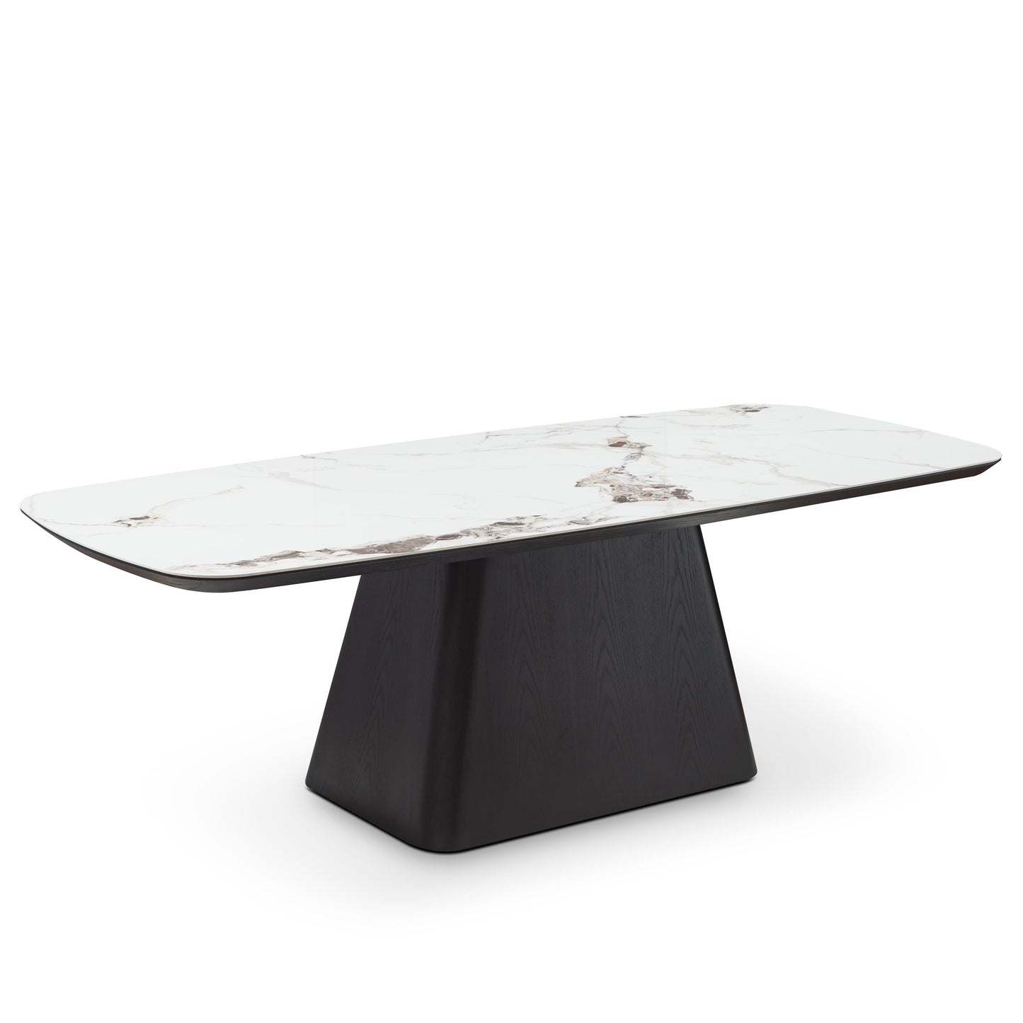 Table à manger en particules de bois plateau céramique, H76CM - NERO