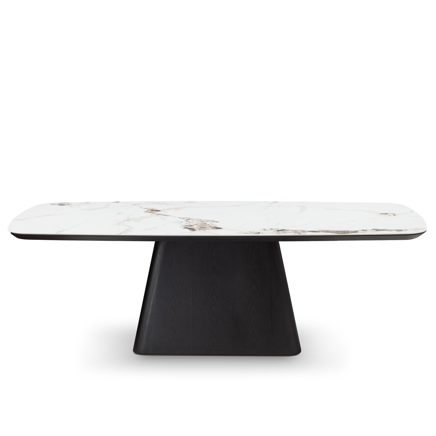 Table à manger en particules de bois plateau céramique, H76CM - NERO