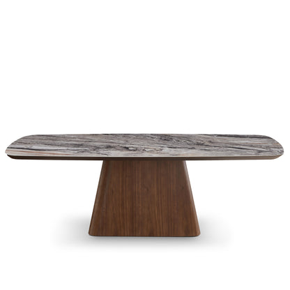 Table à manger en particules de bois plateau céramique, H76CM - NERO