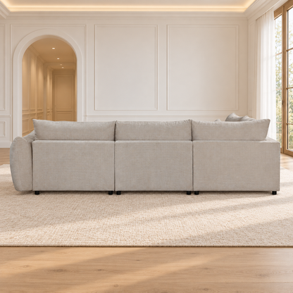 Grand Canapé d'Angle modulable 7 places en tissu 334x240xH87CM - VOLTAIRE
