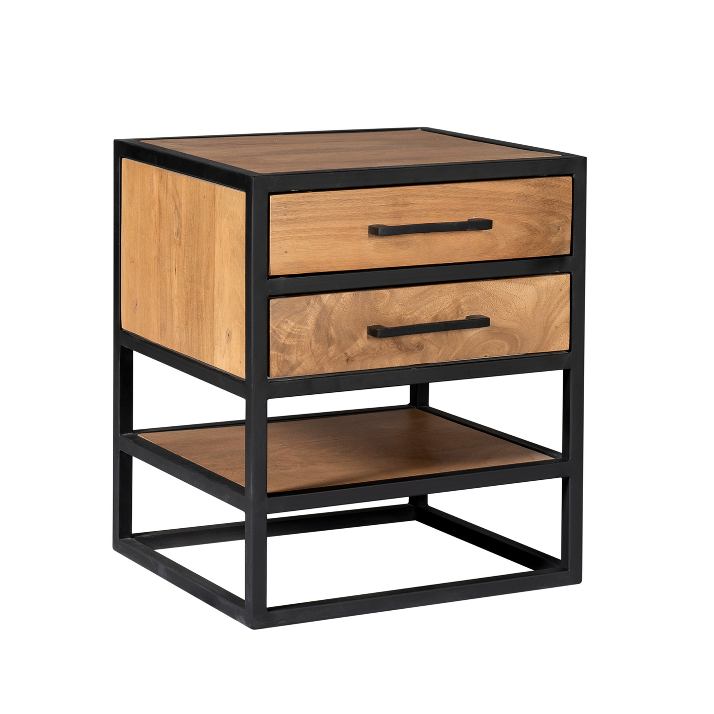 Table de chevet en bois de manguier, 45x40xH53CM - ALEXIA