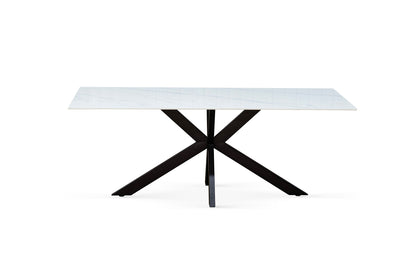 Table à manger plateau en ceramique rectangulaire, H76CM - PILAR