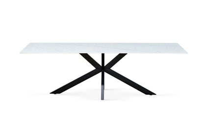 Table à manger plateau en ceramique rectangulaire, H76CM - PILAR