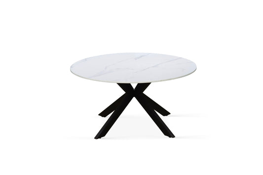 Table basse plateau en ceramique ronde, H45CM - PILAR