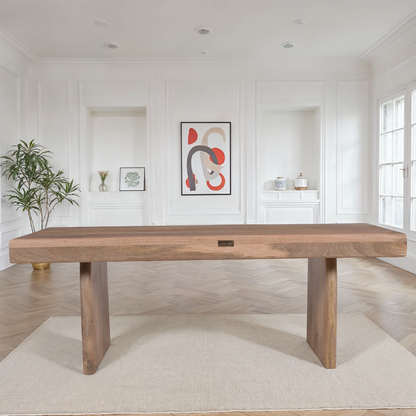 Table basse en bois massif, 125x60xH45CM - LINEA