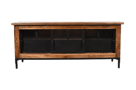 Meuble TV en bois de manguier, 155x45xH65CM - LIMA