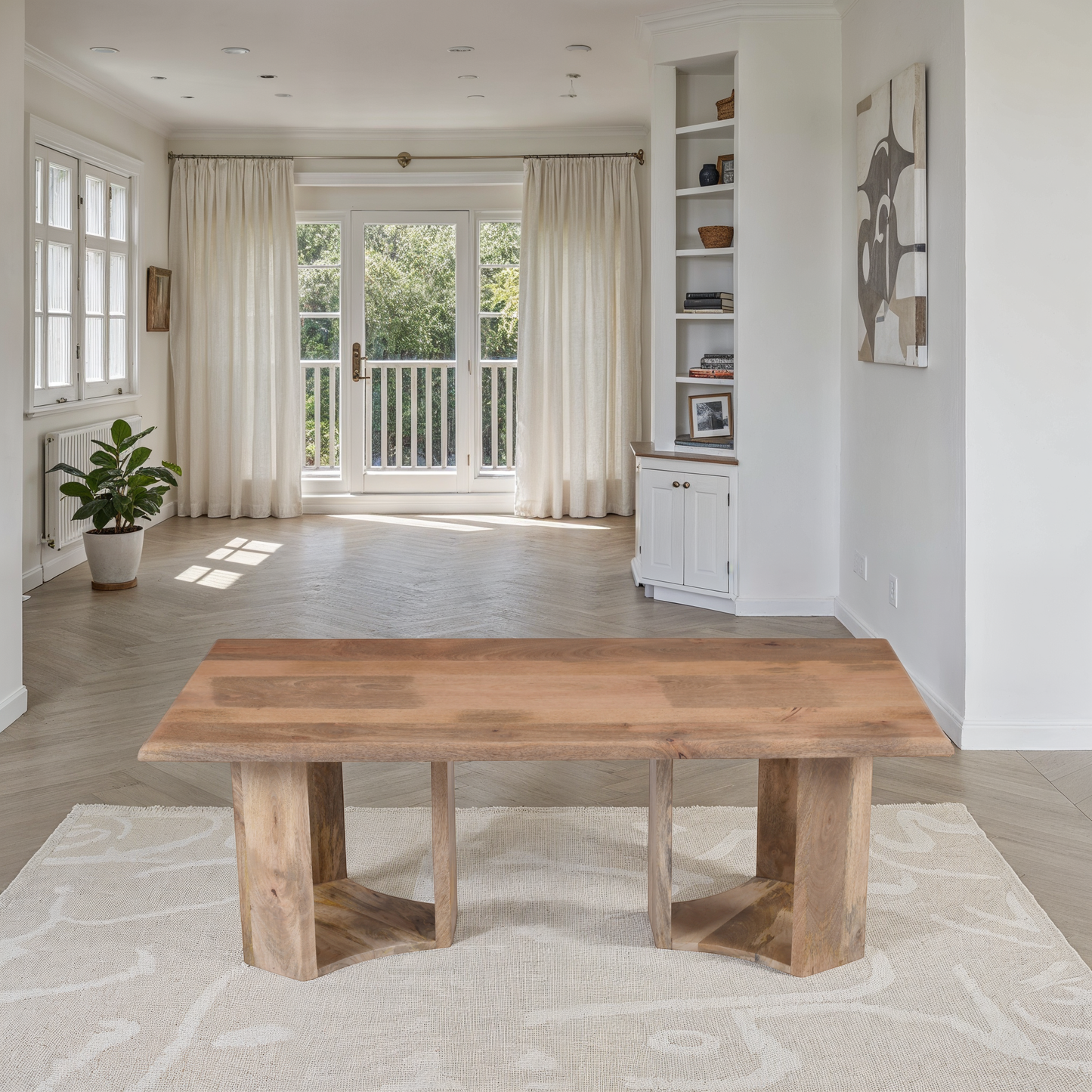 Table basse en bois, 125x60xH45CM - VIRELLE