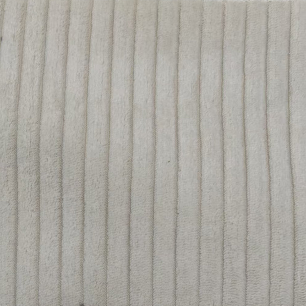 Canapé angle en velours côtelé réversible (Pouf inclus), 278x97xH95cm - MILA