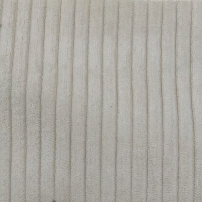 Canapé angle en velours côtelé réversible (Pouf inclus), 278x97xH95cm - MILA