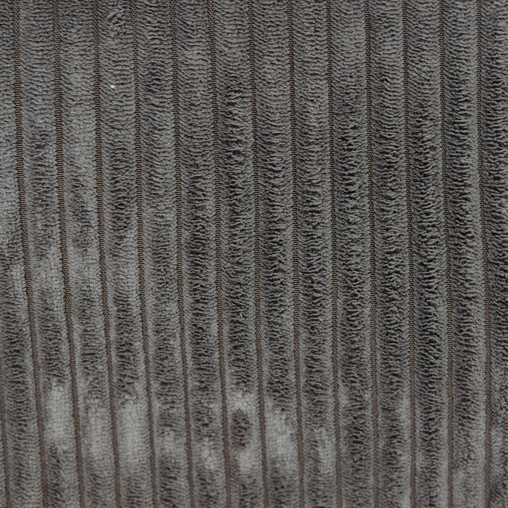 Canapé angle en velours côtelé réversible (Pouf inclus), 278x97xH95cm - MILA