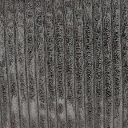 Canapé angle en velours côtelé réversible (Pouf inclus), 278x97xH95cm - MILA