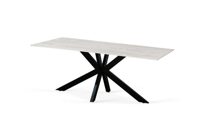 Table à manger plateau en ceramique rectangulaire, H76CM - PILAR