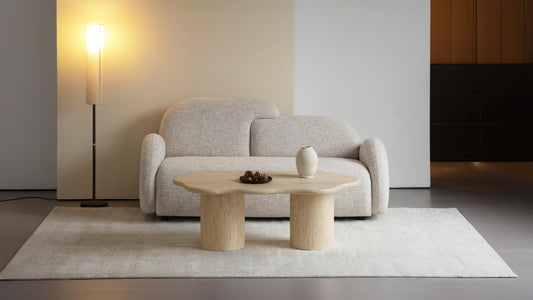 Table basse en travertin, 120x70xH45CM - TORINO