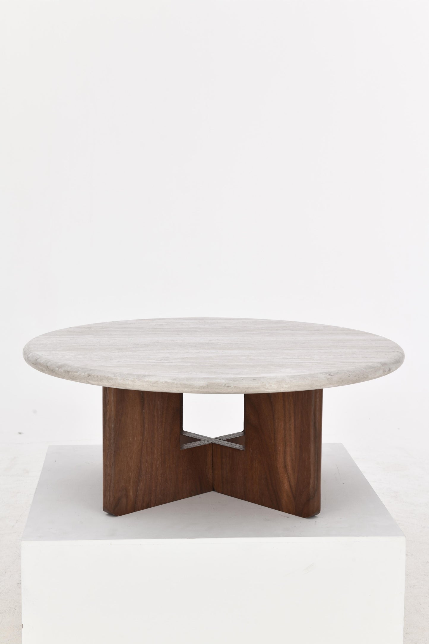 Table basse en bois, D80xH32CM - LUCCA
