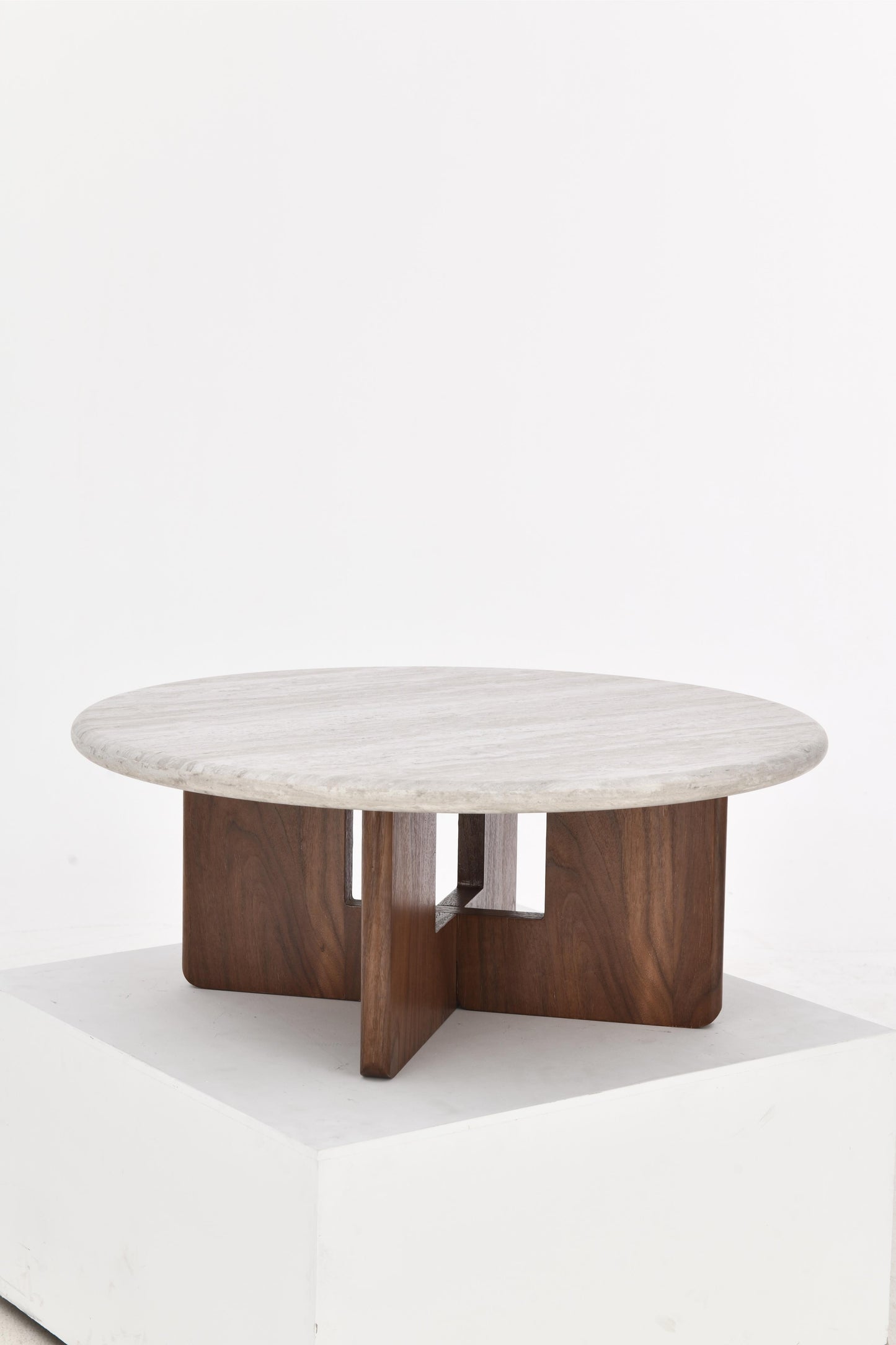 Table basse en bois, D80xH32CM - LUCCA