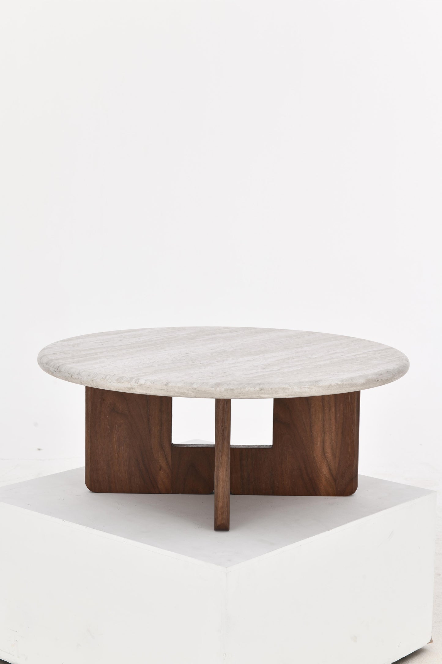 Table basse en bois, D80xH32CM - LUCCA