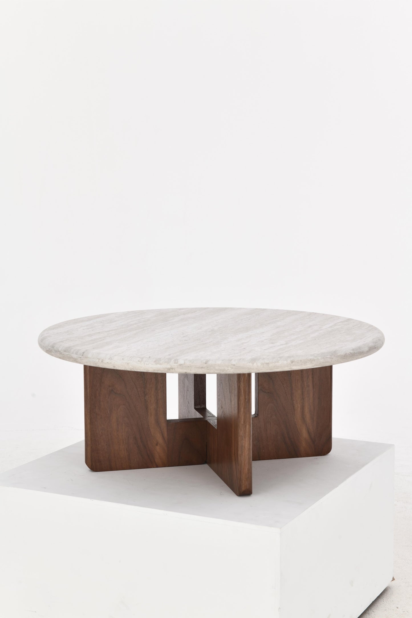 Table basse en bois, D80xH32CM - LUCCA