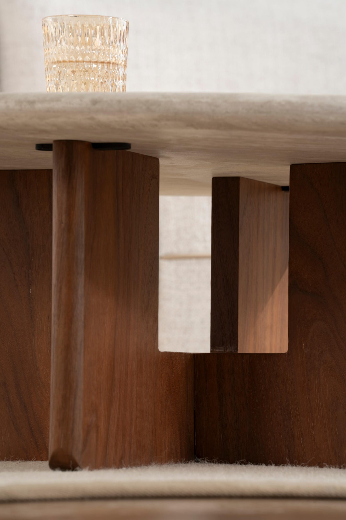 Table basse en bois, D80xH32CM - LUCCA